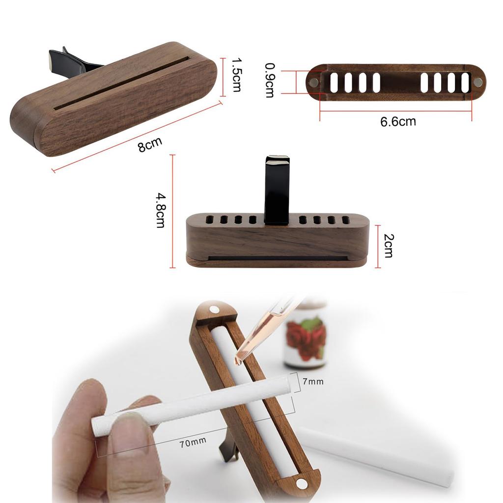 Latikaly Car Aroma Clip On Aroma Holder for Car Refill Carafer Drive Aroma Clip (Wood)