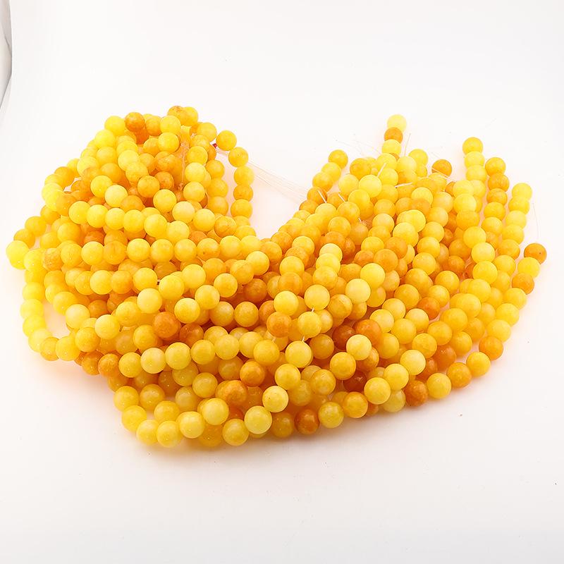 Natural Stone Crystal Beads: Round Beads for Jewelry - Colored Necklaces, Bracelets, Pendants DIY Accessories