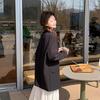 Black Design Temperament Fashionable Versatile Suit Women's Early Spring New Light Mature Wind Loose Short Coat