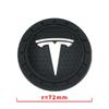 Car Sticker 2025 New Tesla 2pcs PVC Non-slip Car Water Cup Pad Holder Coaster for Tesla Logo Model 3 Model Y Model X SpaceX Auto