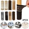 4Pcs Thickened Knitting Chair Foot Socks Non-slip Table Leg Feet Sleeves Furniture Floor Protector Cover Noise Reduction