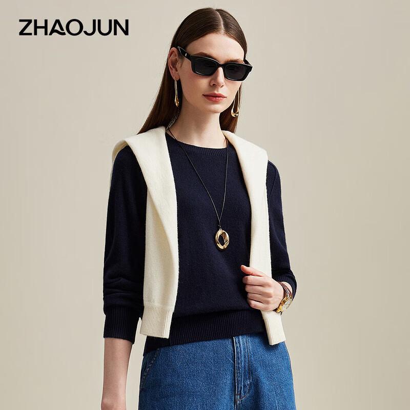 Zhaojun Women's Cashmere Round Neck Sweater