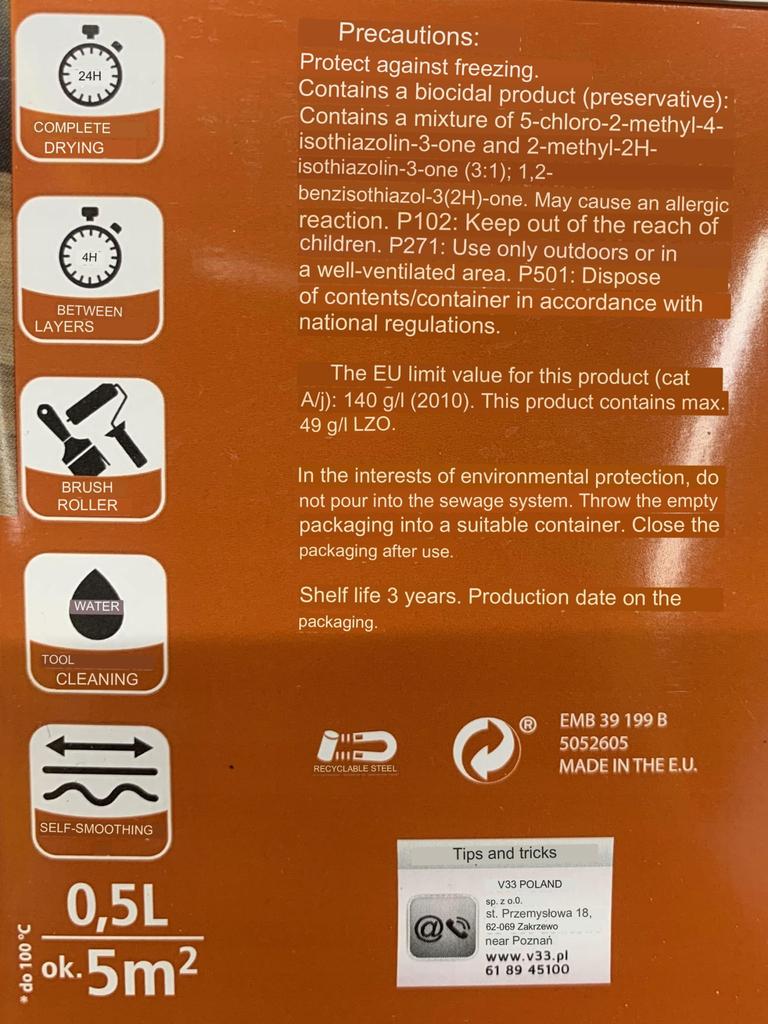 Lak na kuchyňskou desku, bezbarvý, 0,5 l