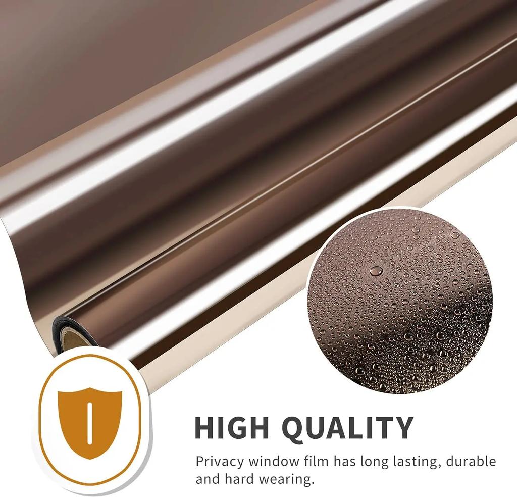Self Adhesive Mirror Window Film Sunscreen Vinyl Glass Tinting for Decoration UV Protection Glass Sticker Solar Window Shades