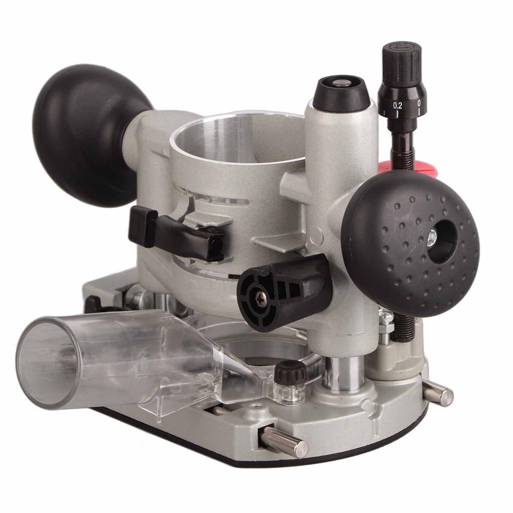 Kompakter Oberfräsen-Tauchfuß-Satz Doppelgriff Trimmmaschine Abdeckung Transparente Schutzabdeckung