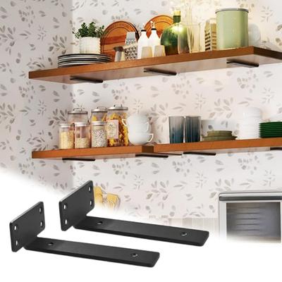 Yousheng 2Pcs Wall-mounted Brackets Strong Load-bearing Rustproof Corrosion Resistant Easy To Install Concealed Shelf Furniture Holder