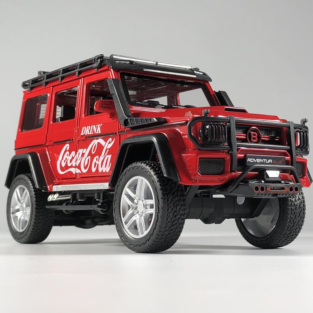 1:24 Benz G550 Coca Cola Off Road SUV Alloy Metal Diecast Model Car Home Decoration & Computer Desktop Ornaments Holiday Present
