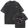 Vintage Washed Anime Hunter X Hunter Nephelpito Graphic T-shirt Men Women Manga Cotton T Shirts Men's Loose Oversized T-shirts