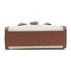 Michael Kors MK Gabby Logo Print Commute Schoudertote Tas Dames tassen Vanille-Wit Bruin 35S3G5GS5B-150