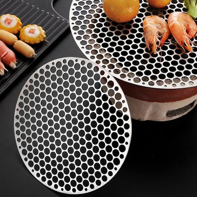 Stainless Steel BBQ Grill Mesh Mat Round Wire Rack for Roasting and Smoking