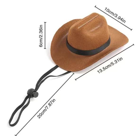 1pc Pet Cowboy Hat, Pet Accessory For Cats & Dogs, Western Style Sun Hat For Outdoor Activities, Holidays & Photoshoots