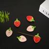 Strawberry Slice Ceramic Incense Holder - Cute Girly Desktop Ornament