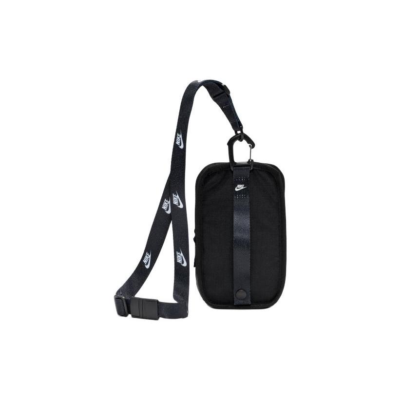 New Nike Club Polyester Polyurethane One Shoulder Crossbody Cell Phone Pouch Regular Unisex Black HF3595-091