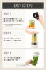 [Vitantonio Official] My Bottle Blender Bottle Set (VBL-60-I-S) [Easy and Speedy In 3 Steps!] Smoothie Mixer, Juicer, Compact Blender (Ivory)