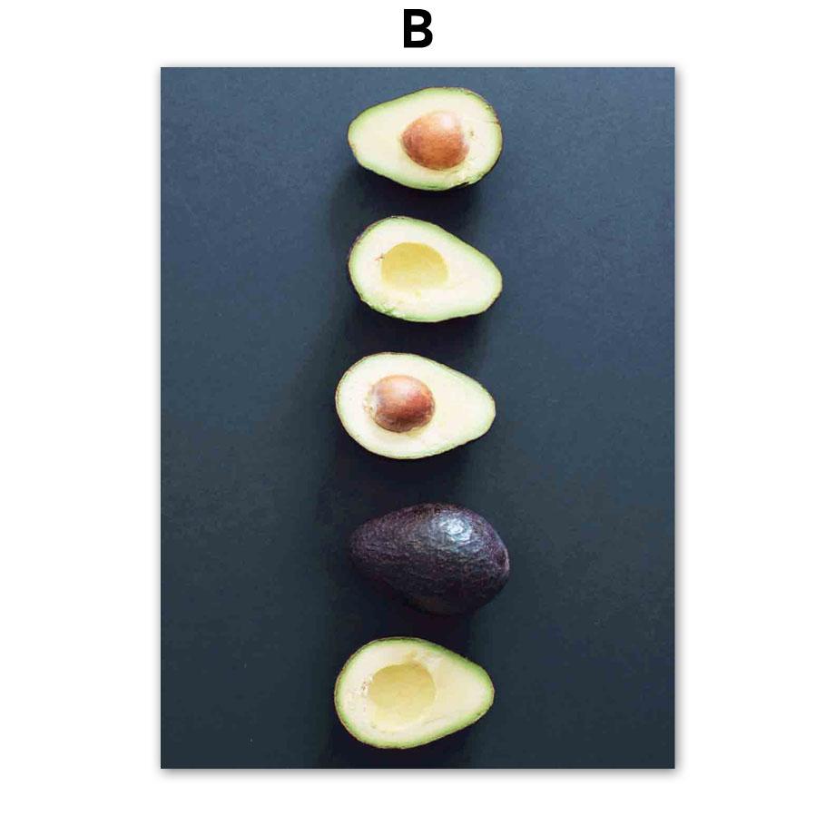 Egg Tart Donut Avocado Food Fruit Pastry Wall Art Canvas Painting Nordic Posters And Prints Pictures For Living Room Home Decor