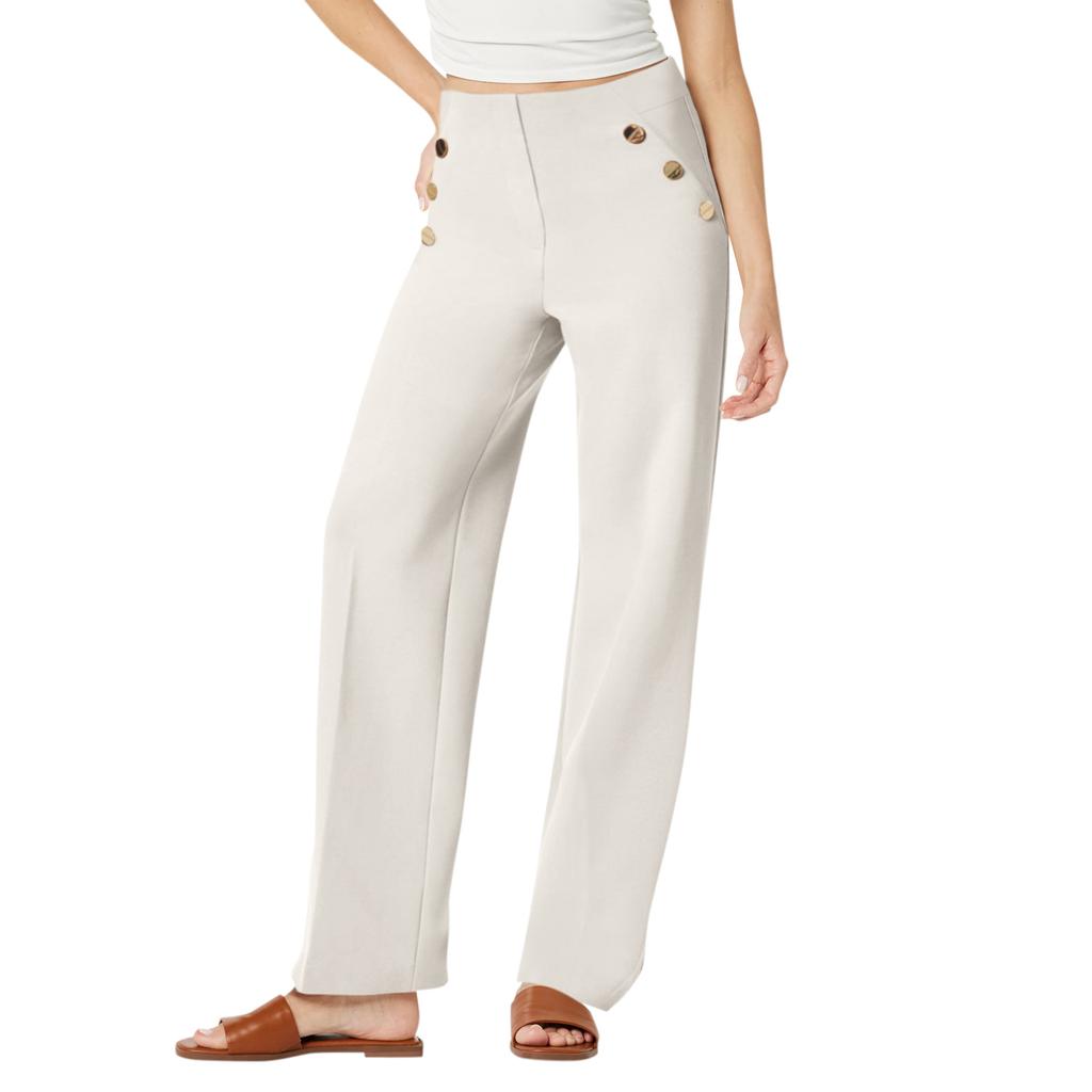 Button Wide Leg Pant Women'S Wide-Leg Pants High-Waisted Trousers With Pockets Stretch Pants Comfortable Casual Trousers