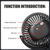 USB Car Fan Rechargeable Fan Portable Rechargeable Powerful 3 Speed Suction Cup 360 Adjustable Ventilating Air Circulation For