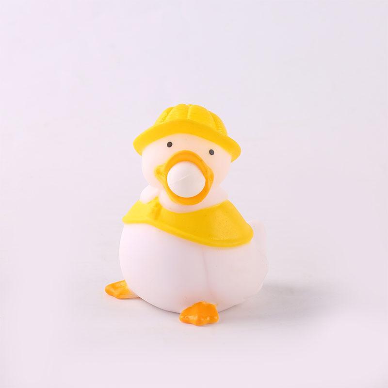 Bubble Blowing Duck Fidget Toy BPA-free Soft PVC Stress Relief Sensory Toy for Kids Adults Travel Pocket Fidget Use
