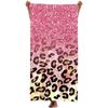 Charming Leopard Print Beach Towel Summer Microfiber Outdoor Swimming Sports Sun Protection Shawl Large Bath Towel