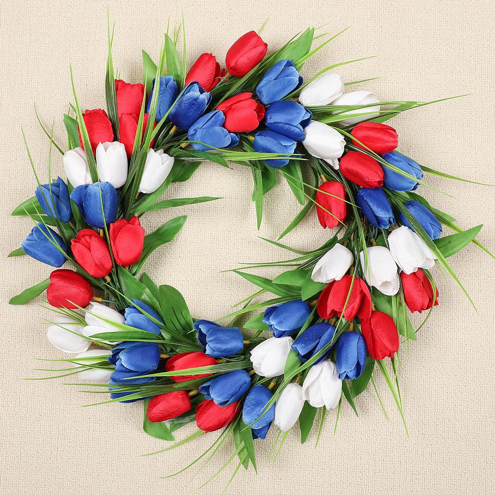 

Гирлянда Имитация тюльпанов Гирлянда Дверное кольцо Украшение Цветок Шелковый цветок Имитация цветка Настенное украшение Подвеска