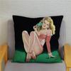 Vintage European Sexy Women Polyester Cushion Cover Sexy Lady Pattern Pillow Cover Decorative For Car Sofa Home 45X45Cm