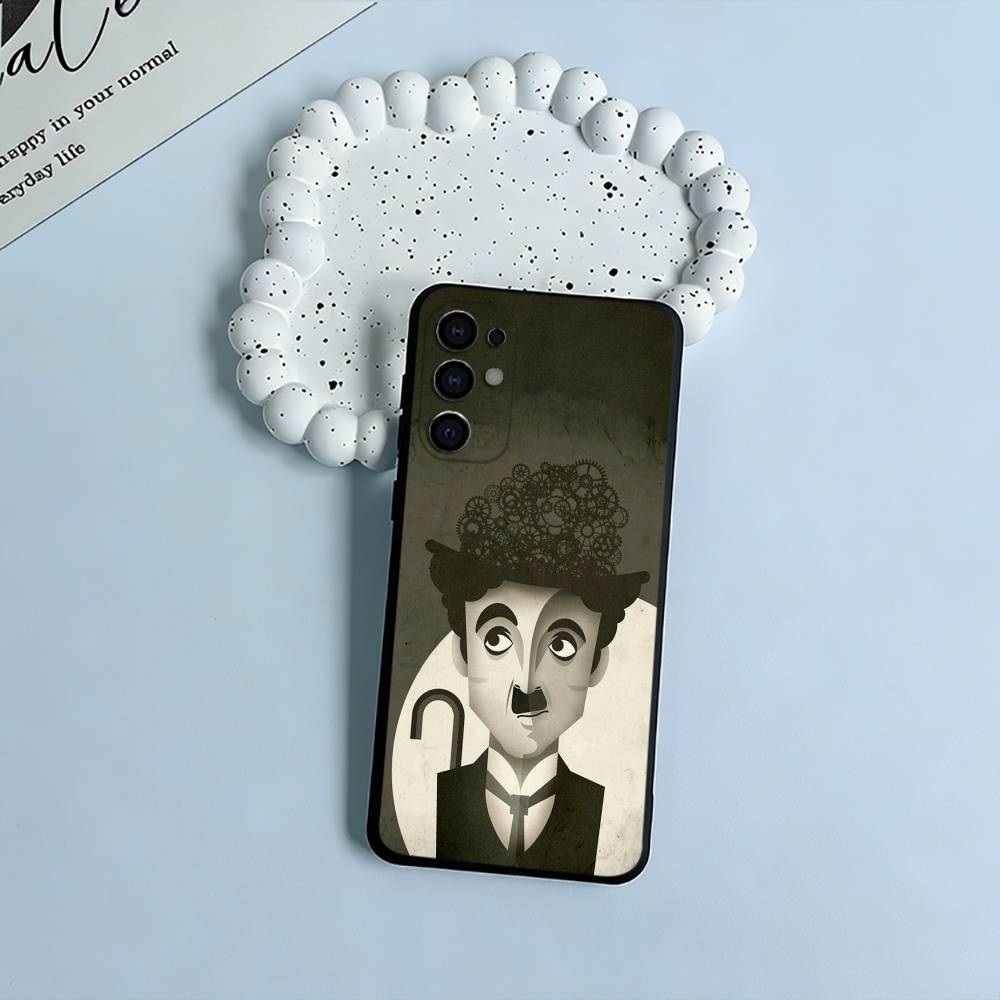 C-Charlie Chaplin Phone Case For Samsung S25,S24,S21,S22,S23,S30,Ultra,S20,Plus,Fe,Lite,Black Soft Silicone