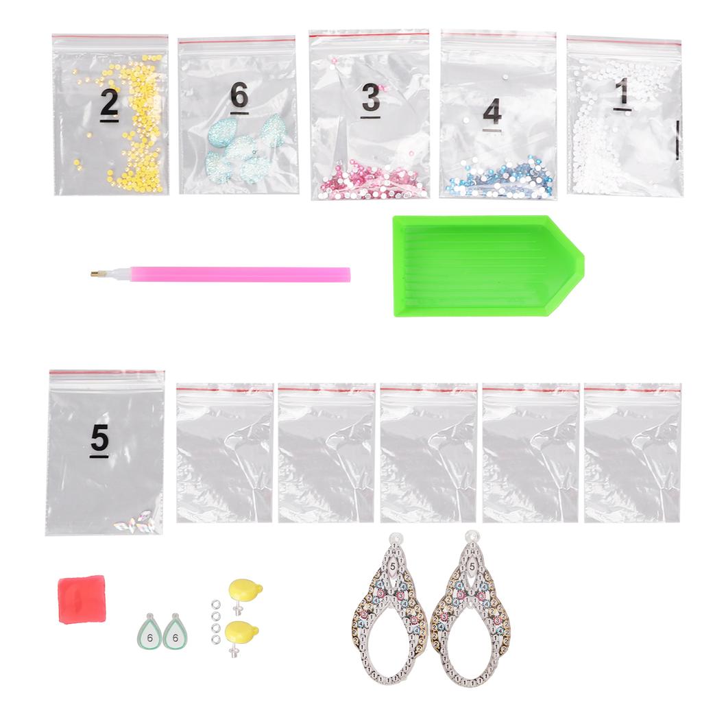 Rhinestone Earrings Waterproof Healthy Harmless Uniform Texture Beautiful Exquisite Shiny Ear Studs