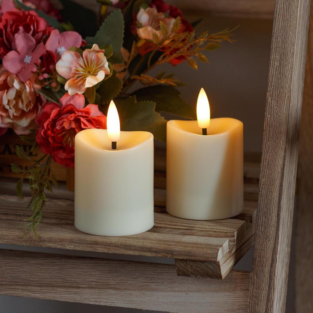 

M-Modern-LED Candles, Flickering Flameless Candles,Rechargeable Candle, Real Wax Candles With Remote Control