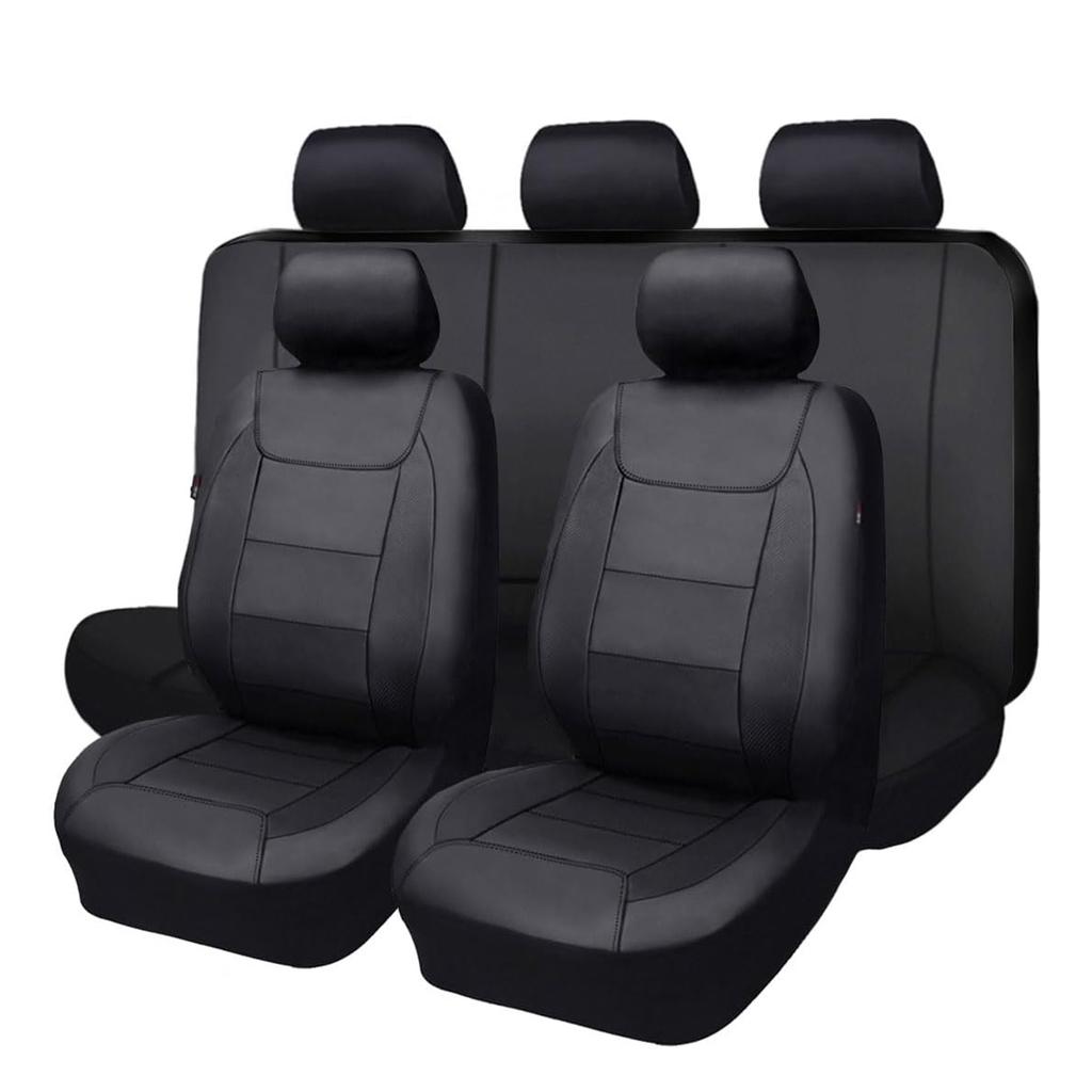 Universal Car Seat Covers, PU Leather Seat Protectors, All Season Auto Seat Covers 5 Seats