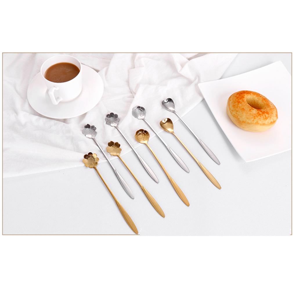 Nerezová dezertní lžíce Stylová pro všechny příležitosti Nerezové čajové lžičky Kovová čajová lžička