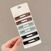 6Pcs Girl Hairpin Matte Color Rectangular Hair Clips Stable Non-Slip BB Clip Face Slimming Versatile Hair Styling Tool