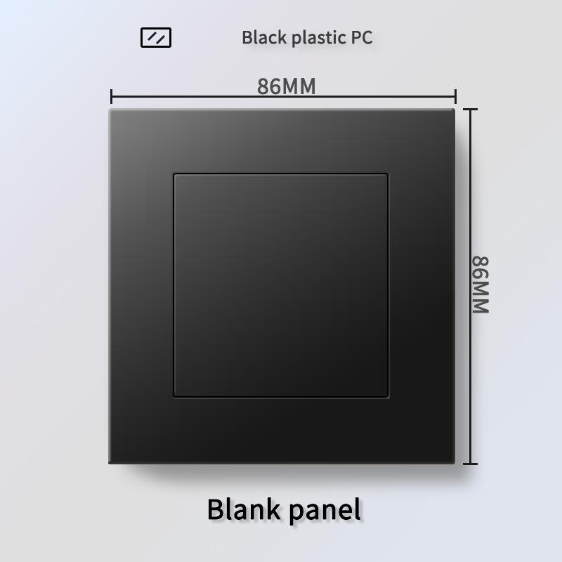 13A British Standard Socket with USB & Type-C Fast Charging, Light Switch, Black Panel for Hong Kong & Macau