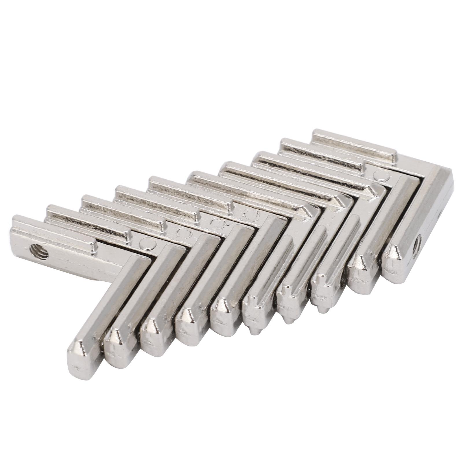 

10Pcs Corner Brace Carbon Steel Brackets T Slot L Shape Interior Corner Connector Joint Corner Joint Reinforcement Tools