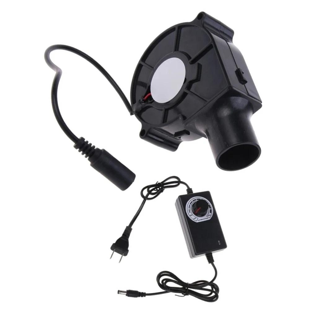 

220 В вентилятор для барбекю, небольшой нагнетательный двигатель с воздухосборником, регулируемая скорость, инструмент для приготовления пищи, штепсельная вилка США/ЕС, ручной вентилятор для барбекю, кемпинг