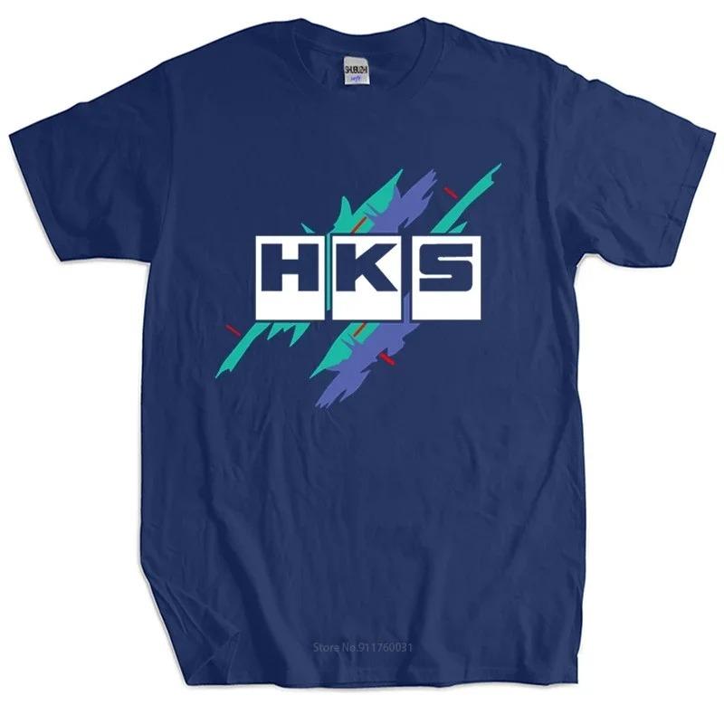 Heißes Japanisches Hochleistungs-Autotuning-Marken-HKS Grafikdruck T-Shirt Herren Damen Rundhals Baumwolle Locker Freizeit Oversize Kurzarm Sommer Neues T-Shirt