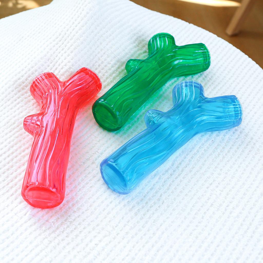 Dog Squeak Toy TPR Chew Twig Shape Toy with Squeaker Branch-shape Squeak Sound Toy Tree Crotch Style