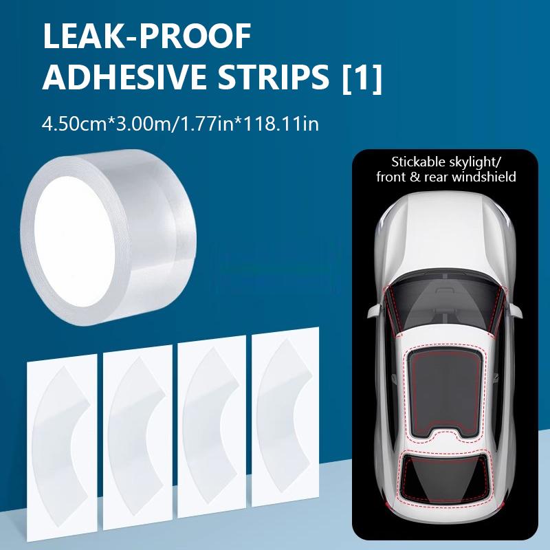 

SEAMETAL Уплотнительные полосы для люка на крыше Водонепроницаемые наклейки Автомобильные клейкие полосы для стекла Панорамный люк Крыша Защитные полосы от протечек Small Skylight