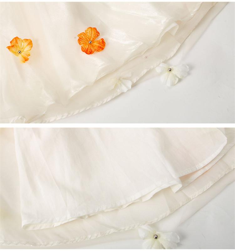 Girls' Dress 2026 Summer New Western-style Dress Fashionable Mesh Dress Sweet and Lovely Flower Princess Dress