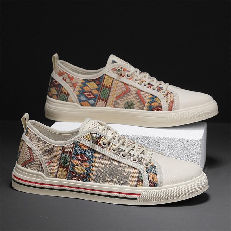 Flat Sneakers Men Roman Canvas Shoes For Men Summer Walking Sneakers Shoes Male British Style