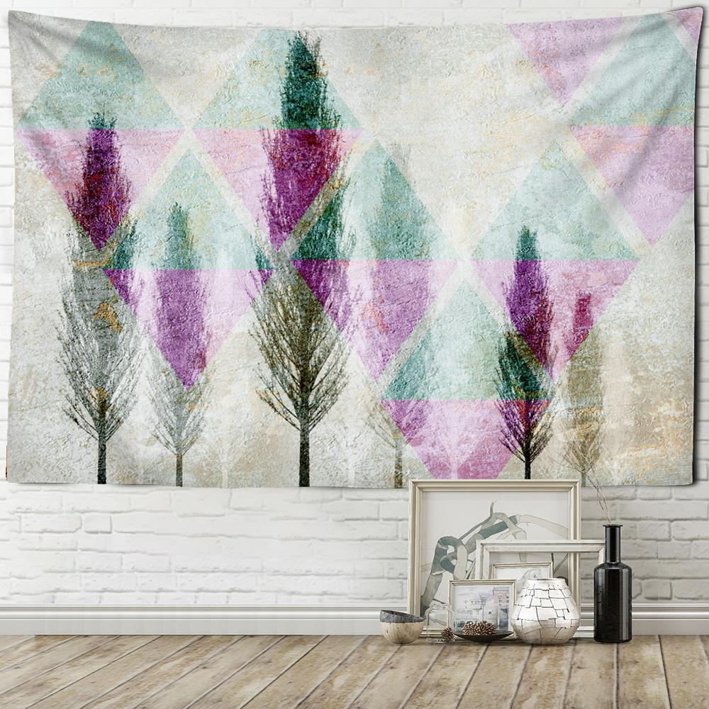 3D градиентный красочный гобелен с растениями — фото 4