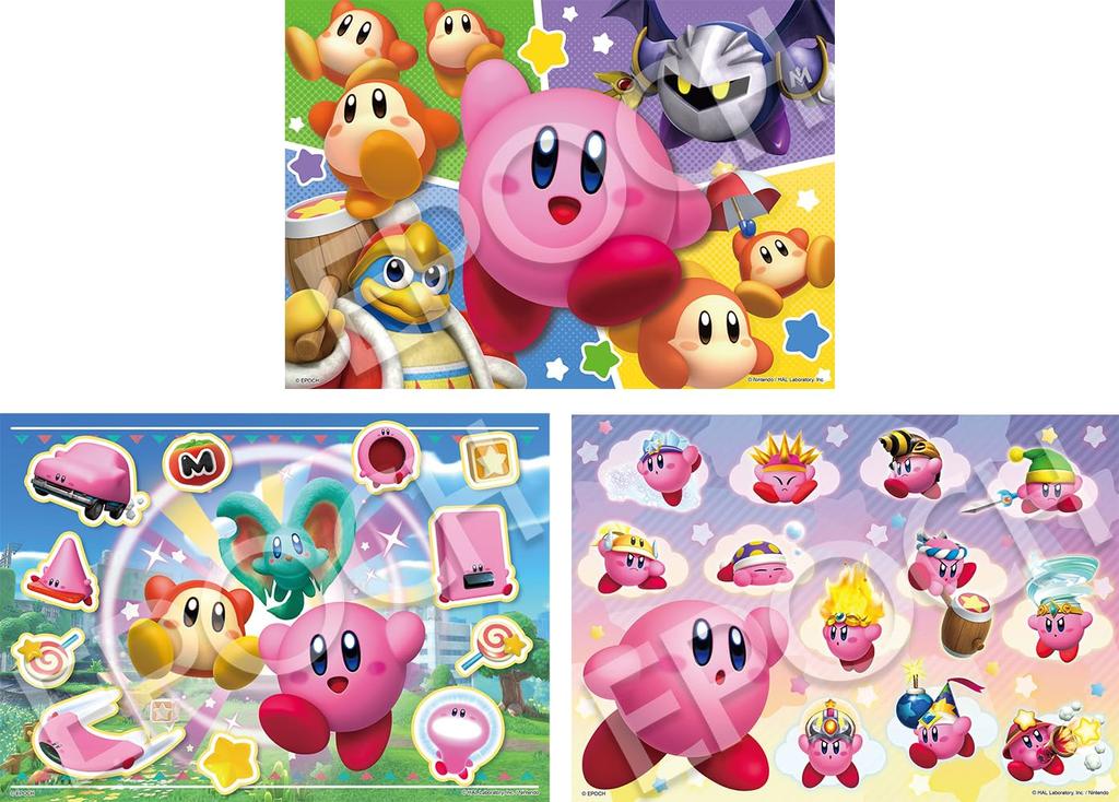 Epoch Dream Land Piece Jigsaw Puzzle x Jigsaw 3 Types of Puzzle with Sample Sheet and Guide Frame Kirby's 72/81/96 (18.2 25.7 cm) 62-308 [First