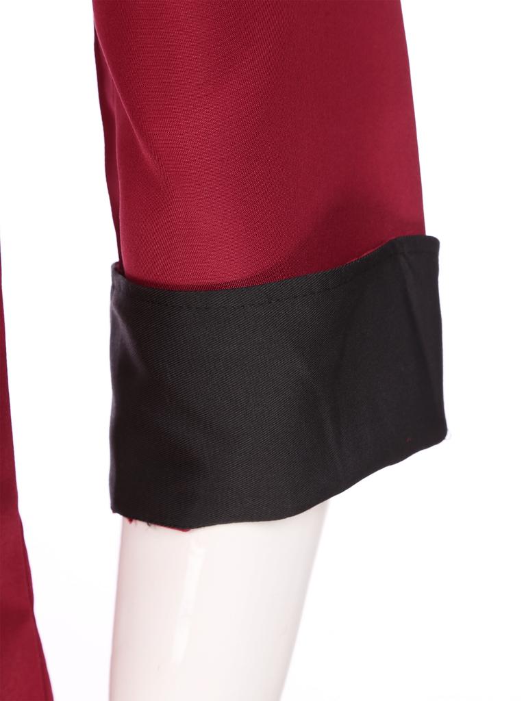 Veste de chef à manches longues unisexe couleur contrastée manteau de cuisine professionnel uniforme de cuisinier restaurant hôtel avec chapeau amovible