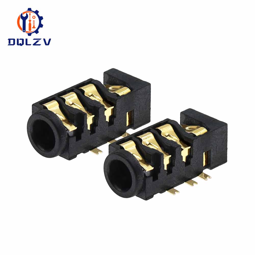 PJ-393 7Pin 3.5mm Audio Headphone Female Socket Jack Gold-Plated 7 Foot 4 Section DIP SMD SMT PJ393 Connector