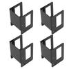 4PCS Log Rack Bracket Pre Drilled Steel Adjustable Firewood Rack Support for Indoor Outdoor Log Rack