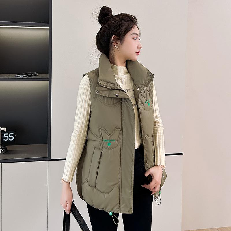 New Autumn and Winter Thick Joker Lambskin Short Cotton Vest Ladies Disposable Vest Coat