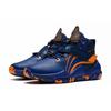 Li-Ning Shock Absorbing Non-Slip Wear-Resistant Rebound Mid-Top Basketball Shoes Kids sneaker Blue YKBS078-15