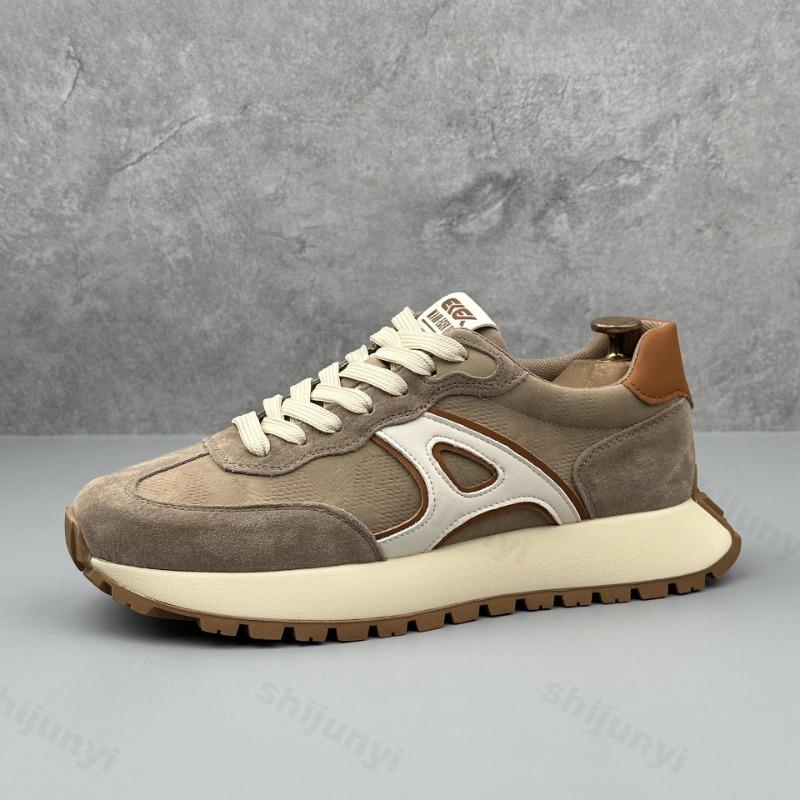 Men's Leisure Shoes 2025 Spring Summer New Men's Thick Bottom Comfortable Lace Up Sports Vulcanized Shoes Casual Running Shoes