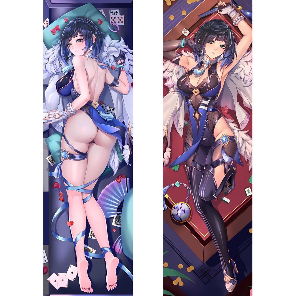 Spiel Genshin Impact Yelan Dakimakura Cosplay Kissenbezug Umarmung Körper Kissen Fall Otaku Wurf Kissen Kissen Abdeckung Hause Bett Dekor