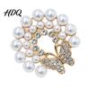 Alloy Jewelry Pin Faux Pearl Rhinestone Flower Brooch Retro Lapel for Women Decorative Brooch Wedding Party Bridal Shower Girls Clothing Accessories