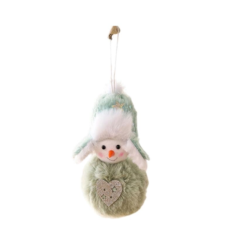 Soft Plush Christmas Ornament Bright Color Indoor Decorations For Fireplaces Window And Festival Tree Styling
